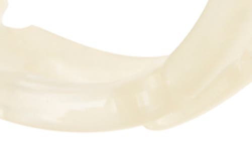 Zaxie By Stefanie Taylor Silv Lucite Hoop Earrings In Ivory