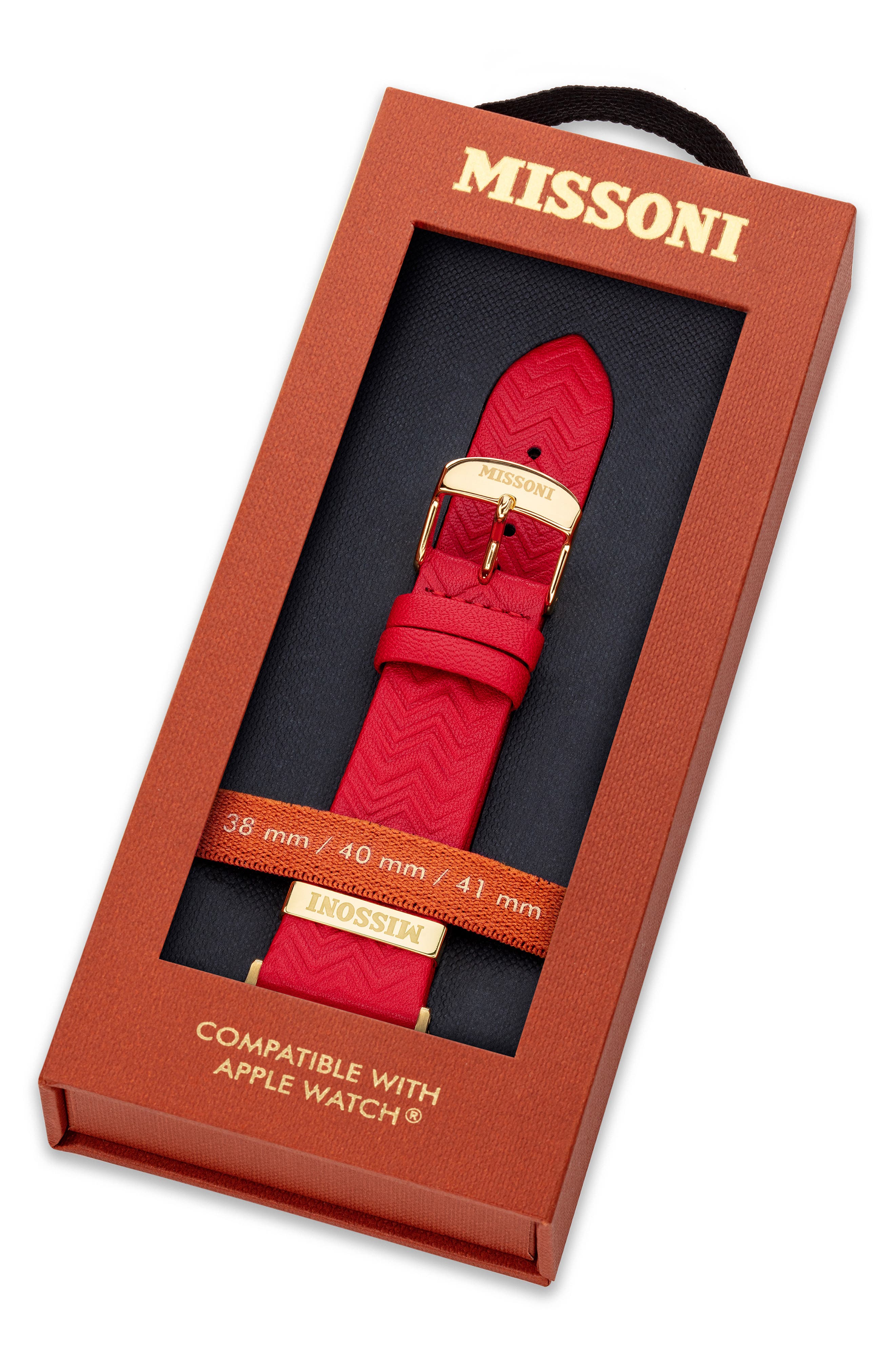 Missoni Zigzag Leather 22mm Apple Watch® Watchband Nordstrom