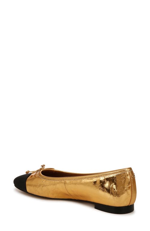 Shop Sam Edelman Marley Ballet Flat In Medallion Gold/black