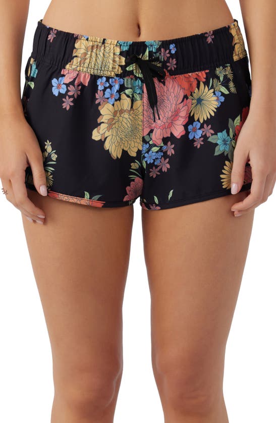 Shop O'neill Laney Saltwater Essentials Cover-up Shorts In Black