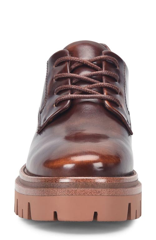 Korks Veda Lug Sole Platform Derby In Tan Box