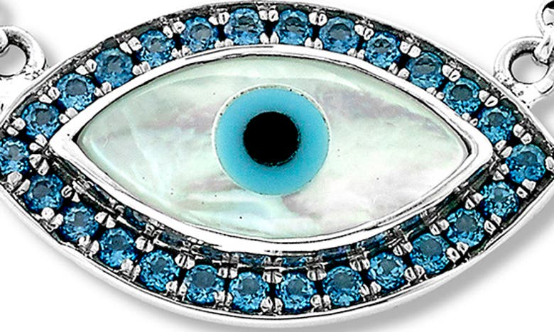 Samuel B. Sterling Silver Evil Eye Pendant Necklace In Blue
