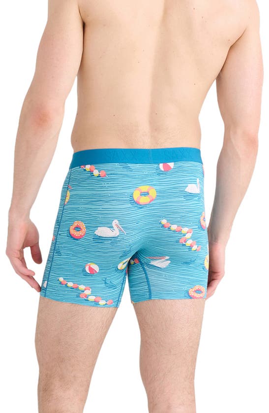 Shop Saxx Vibe Super Soft Slim Fit Boxer Briefs In Swimmers- Sea Level