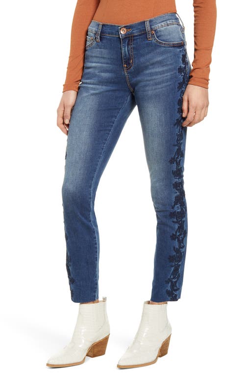 Lola Embroidered Skinny Jeans in East Stage