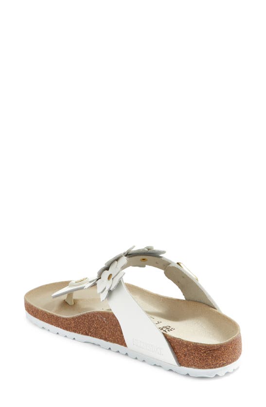 Birkenstock Gizeh Flower Flip Flop In White