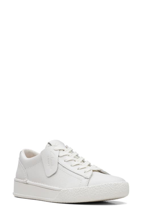 Clarks(r) Craft Cup Low Top Sneaker in White Leather