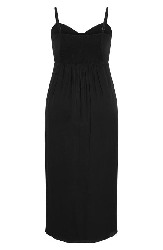 Shop City Chic Abbie Drape Midi Dress In Black