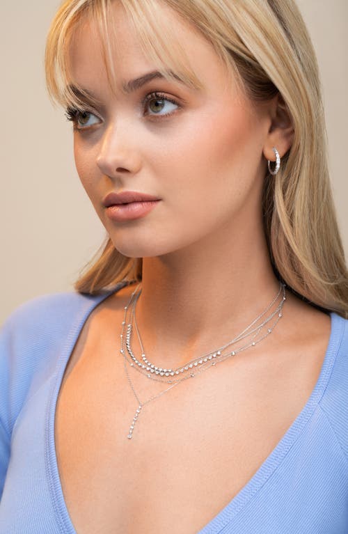 Bony Levy Liora Diamond Station Short Necklace In 18k White Gold/ Diamond