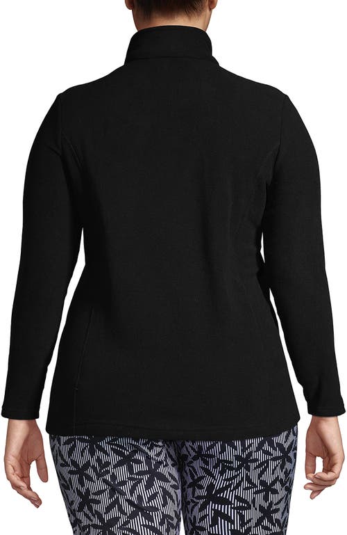 Lands' End Anyweather Fleece Full Zip Jacket In Black
