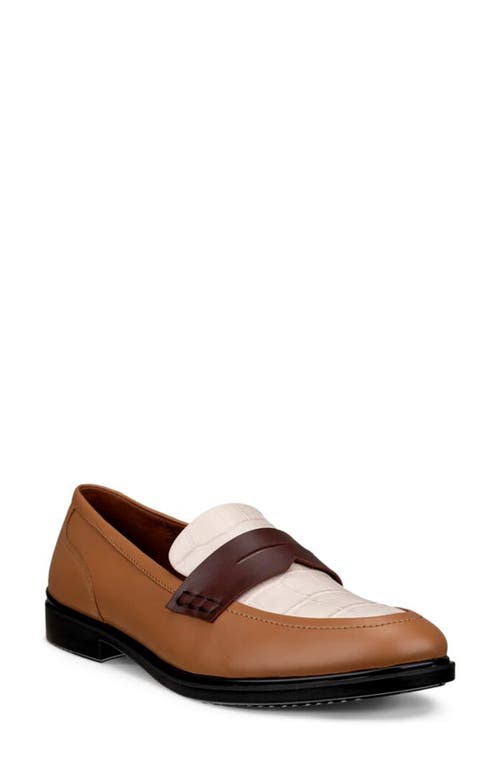 Shop Ecco Penny Loafer In Cashmere/limestone/chocolate