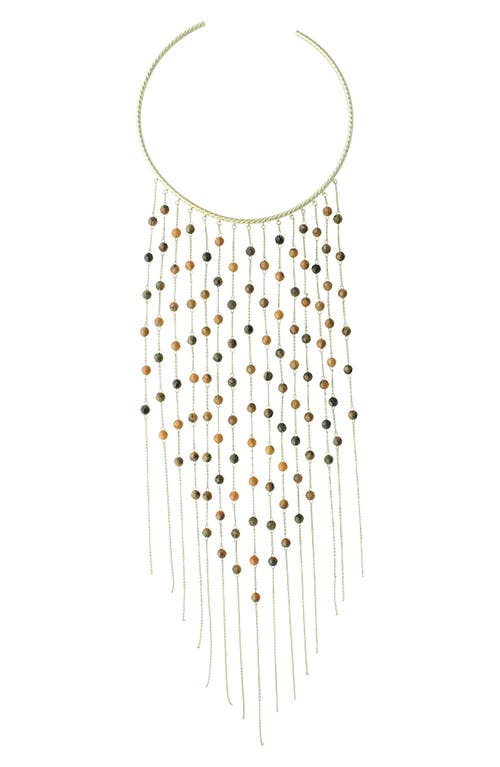 Shop Olivia Welles Long Story Short Necklace In Gold/red