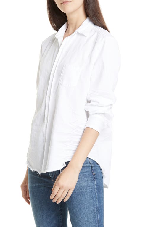 Frank & Eileen Relaxed Button-Up Shirt White Tattered Wash Denim at Nordstrom,