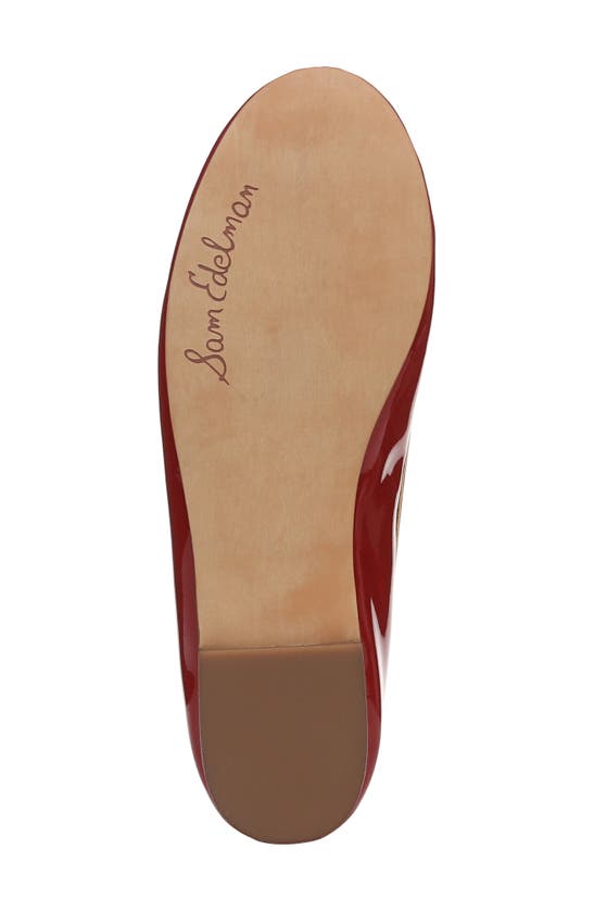 Shop Sam Edelman Flora Ballet Flat In Red Mahogany