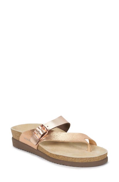 Mephisto Helen Mix Sandal In Nude Venise/ Pink Leather