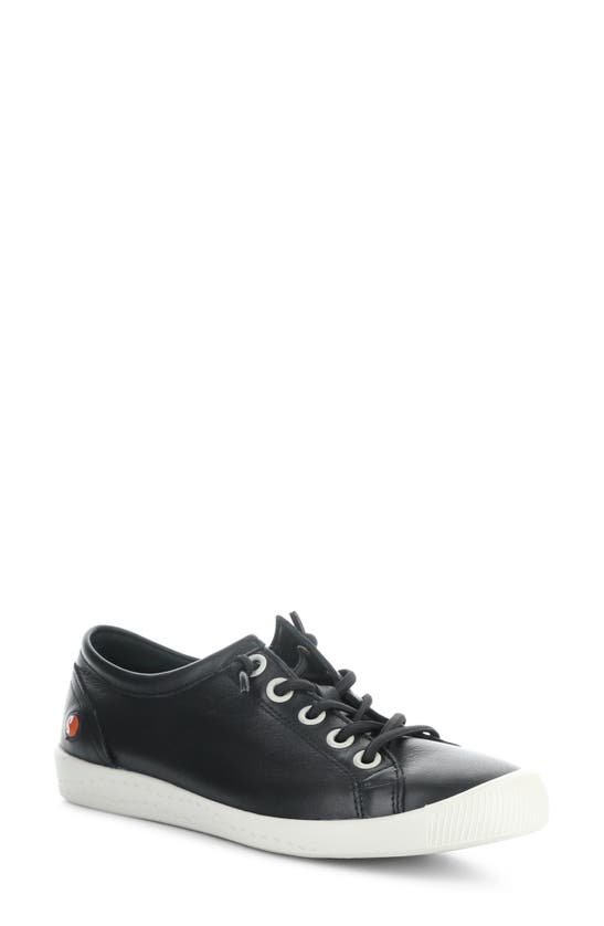 Softinos By Fly London Isla Sneaker In Black Smooth