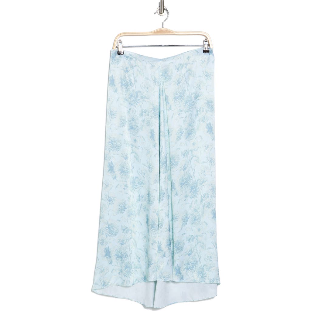 Vince Dahlia Pleated Satin Skirt In Mint