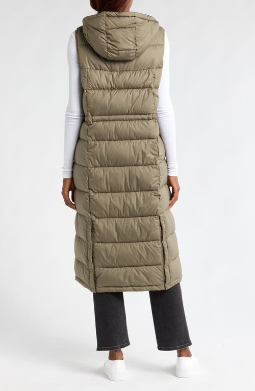 COLUMBIA COLUMBIA PIKE LAKE WATER REPELLENT HOODED LONG PUFFER VEST 