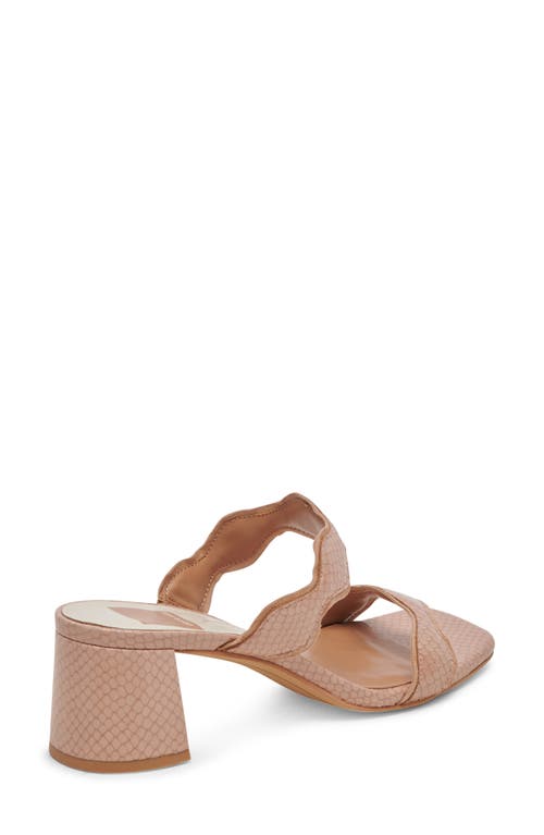Dolce Vita Ilva Slide Sandal In Toffee Embossed Leather