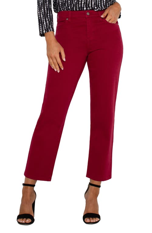 Shop Liverpool Kennedy Ankle Straight Leg Jeans In Garnet