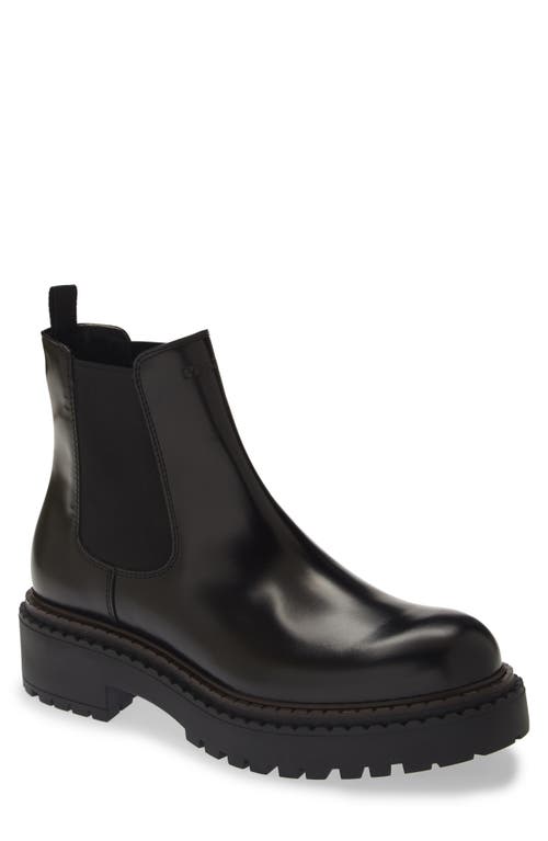 Shop Prada Double Chocolate Chelsea Boot In Nero