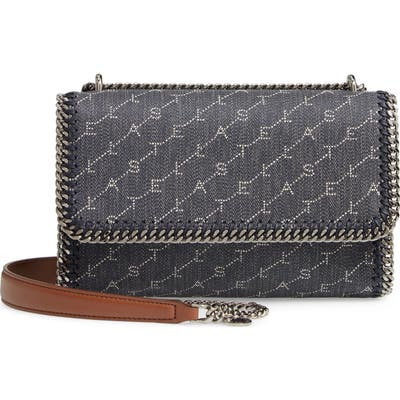 Stella Mccartney Falabella Logo Denim Shoulder Bag - Blue