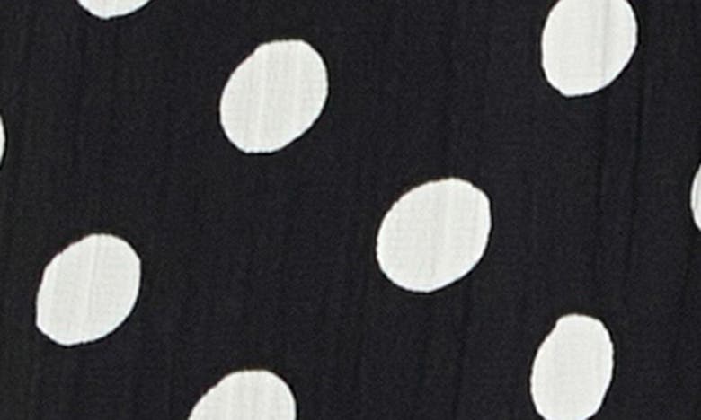 Shop English Factory Textured Dot Camp Shirt In Black/ Ivory