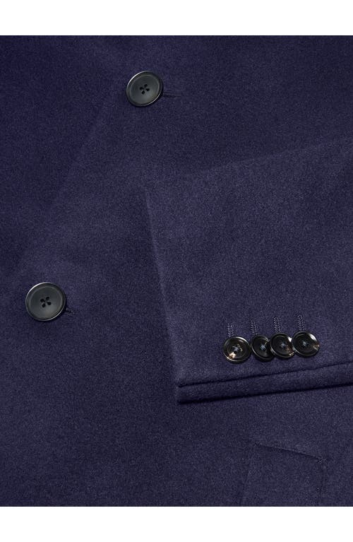 Shop Zegna Oasi Cashmere Coat In Navy