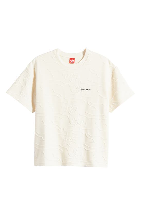 Shop Icecream Blackened Oversize Knit T-shirt In Antique White