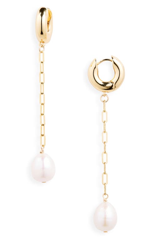 Shop Eliou Éliou Lillie Freshwater Pearl Drop Earrings In Gold/pearl