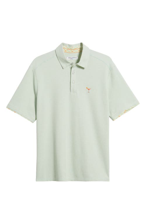 Shop Tommy Bahama Cocktail Mixer Islandzone® Five O'clock Performance Polo In Light Wasabi Heather