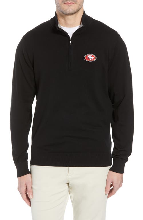 Cutter & Buck San Francisco 49ers - Lakemont Regular Fit Quarter Zip Sweater in Black at Nordstrom, Size 2Xlt