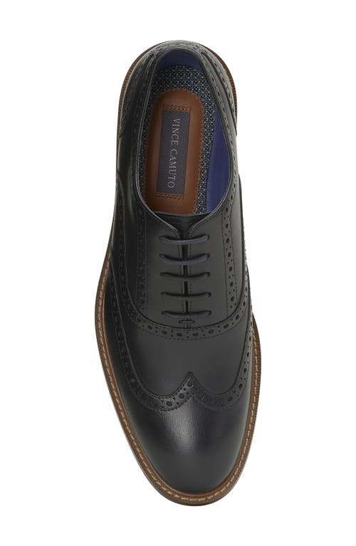 Shop Vince Camuto Lazzarp Leather Oxford Shoe In Black/black