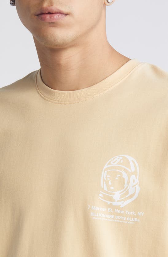 Shop Billionaire Boys Club In Clouds Cotton Graphic T-shirt In Beige