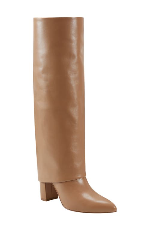 Leina Foldover Shaft Pointed Toe Knee High Boot in Medium Natural 101