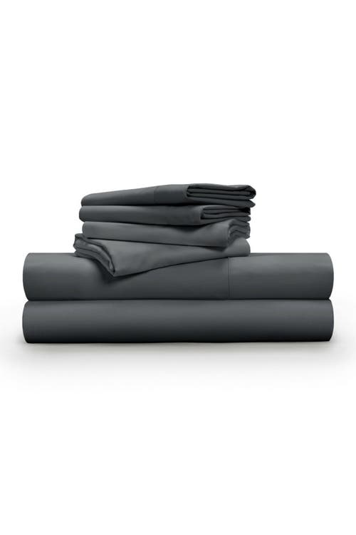 Shop Pg Goods Luxe Soft 'n Smooth Tencel® Lyocell Sheet Set In Charcoal
