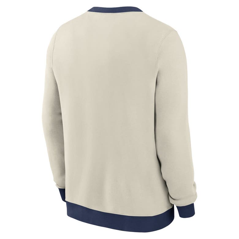 Shop Nike Cream New York Yankees Cooperstown Collection Fleece Pullover Sweatshirt