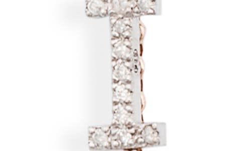 Meshmerise Diamond Initial Bezel Bracelet In Rose-i
