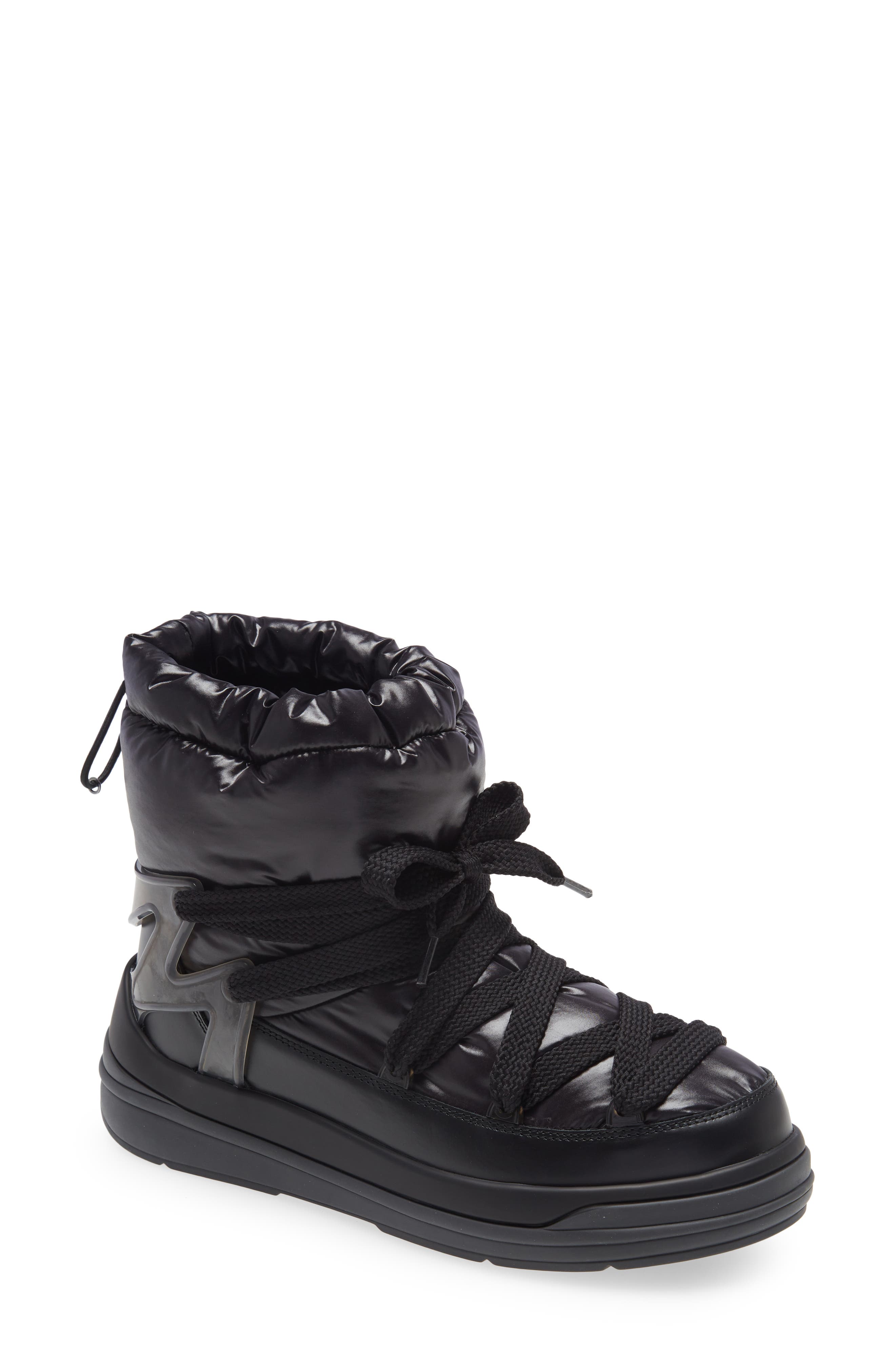 Moncler Insolux Waterproof Snow Boot in Black at Nordstrom, Size 6Us