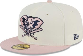 Oakland Athletics Elephant New Era 59FIFTY Fitted Hat (Chrome Navy Gray Under BRIM) 7 1/8