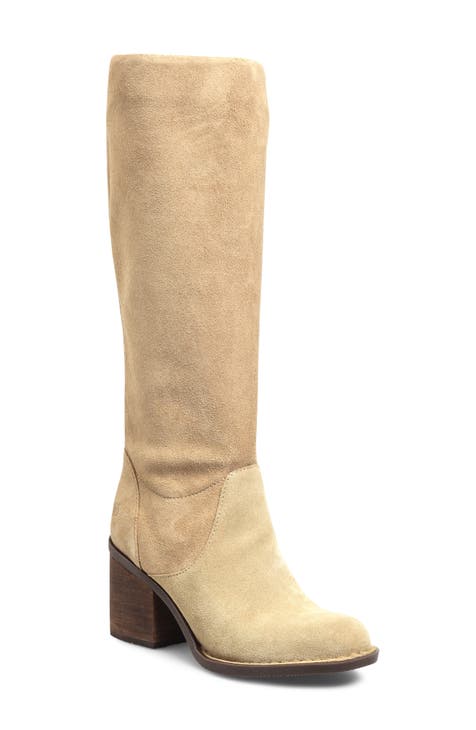 Beige calf boots best sale