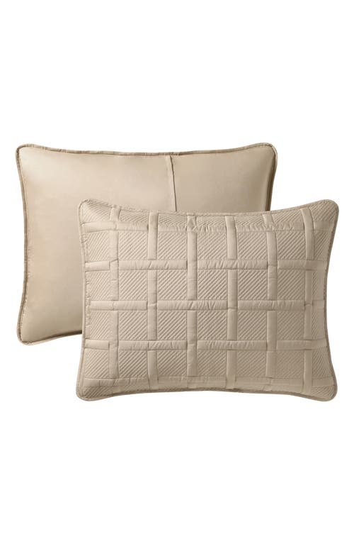 Vcny Home Square Solid 3-piece Quilt Set In Taupe