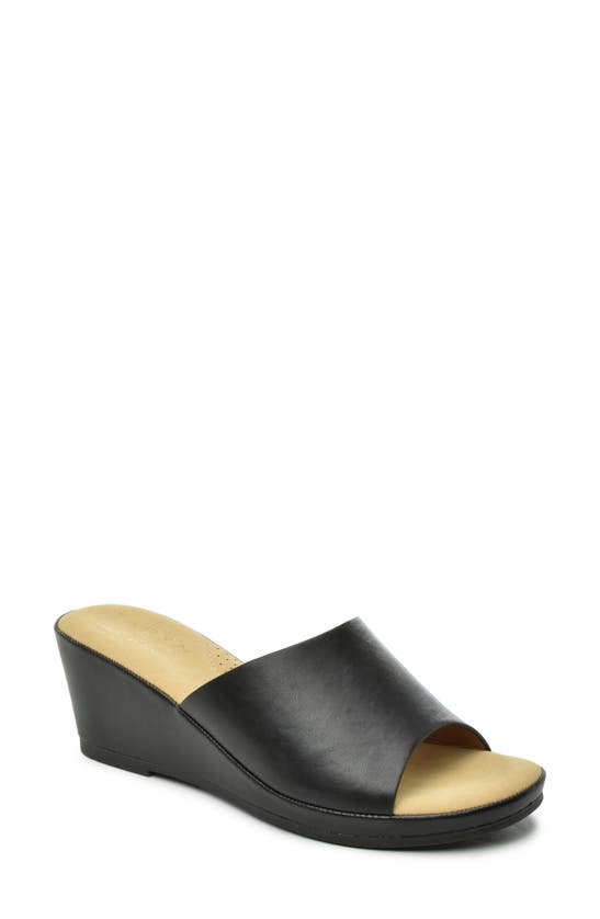 Shop Taryn Rose Skoal Platform Wedge Sandal In Black