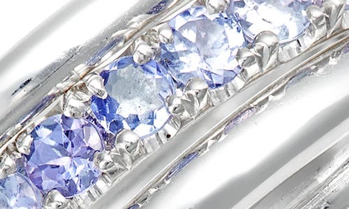 Shop Spinelli Kilcollin Petunia Tanzanite 3-link Stack Ring In Silver