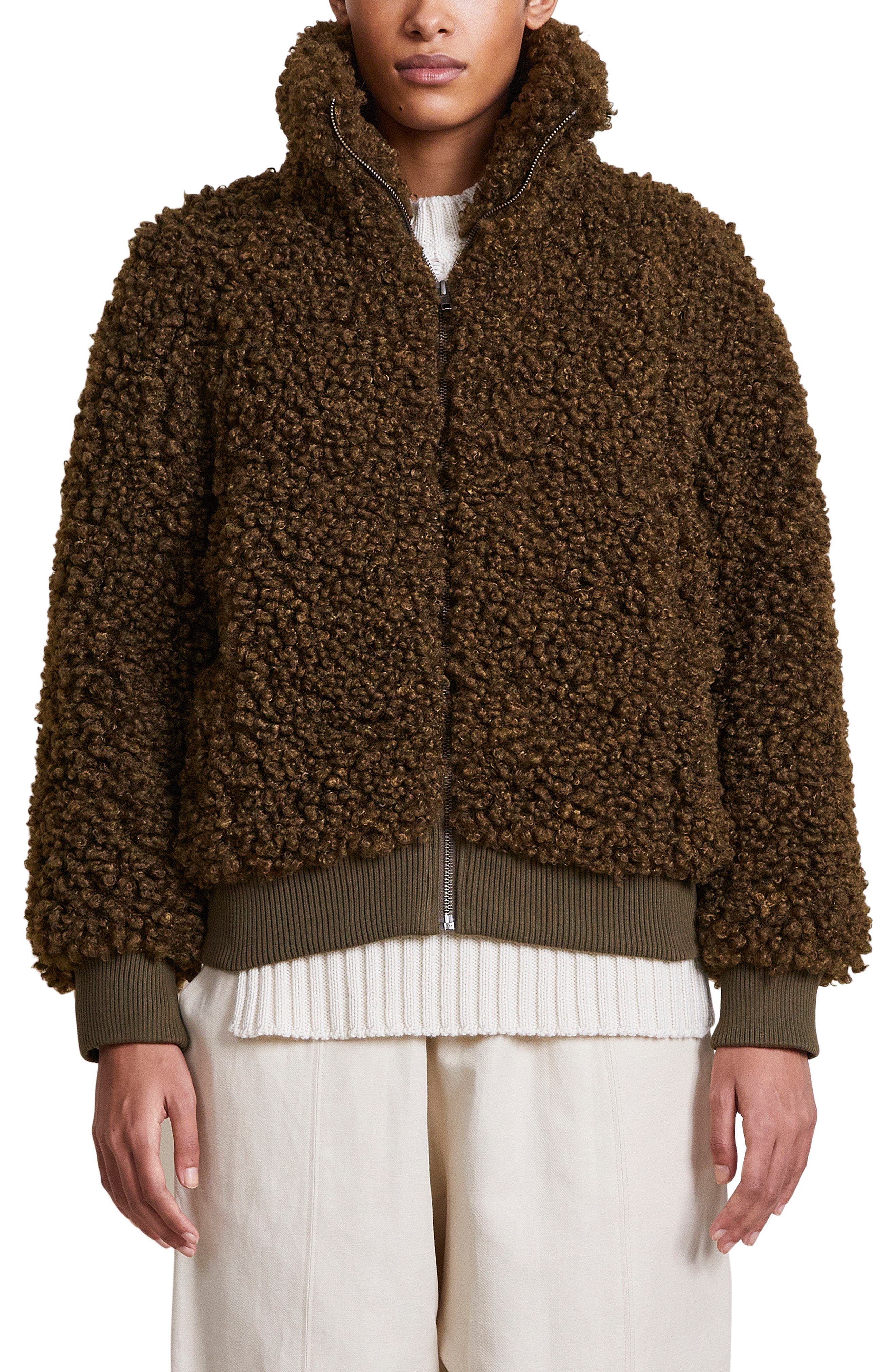 teddy bear bomber jacket