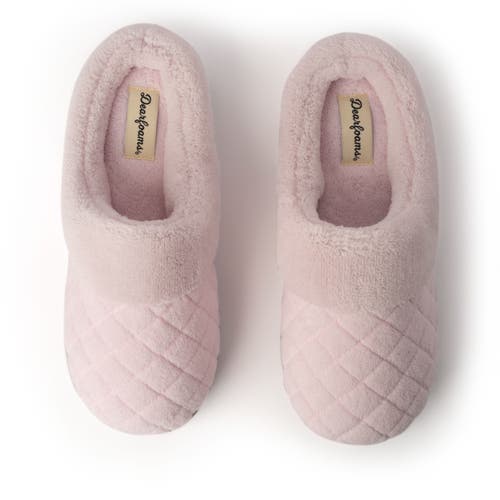 Dearfoams Women's Libby Quilted Terry Clog Slippers In Fresh Pink