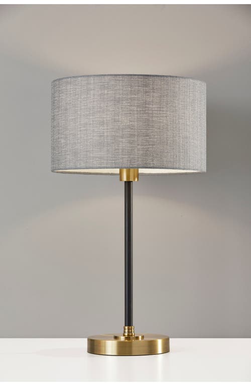 Shop Adesso Lighting Bergen Table Lamp In Black/antique Brass