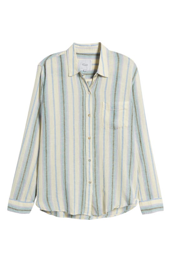 Shop Rails Charli Linen Blend Button-up Shirt In Catania Stripe