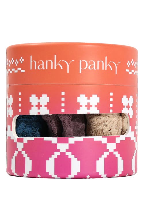 HANKY PANKY HANKY PANKY HOLIDAY ASSORTED 3-PACK LOW RISE THONGS 