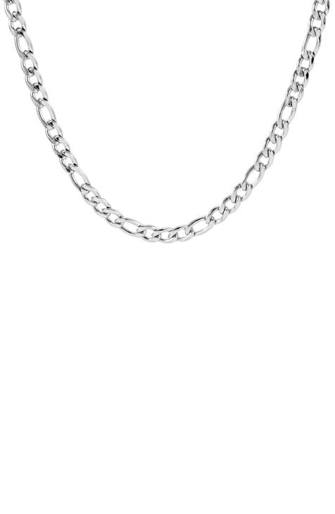 John Varvatos PADLOCK Men's Chain Necklace in Silver and Brass