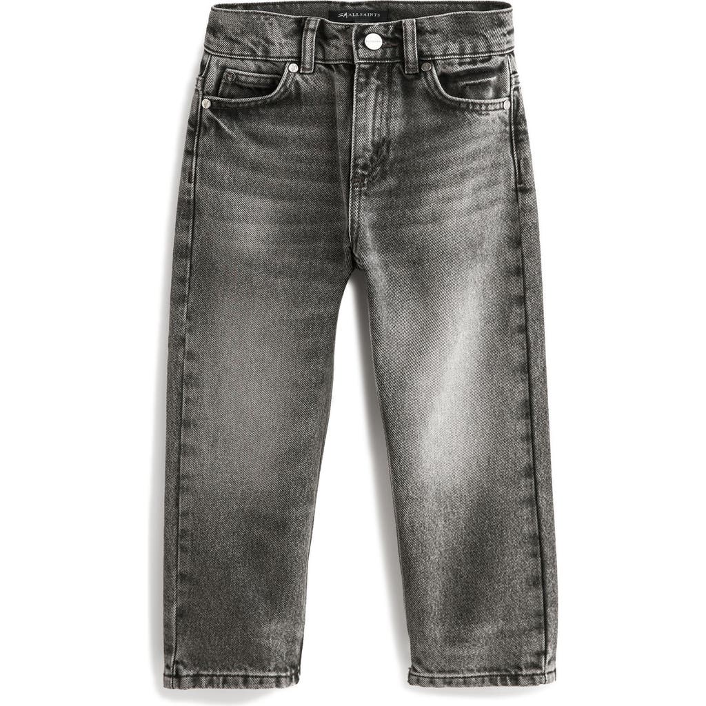 Shop Allsaints Sm By Kids' Straight Leg Jeans In Black